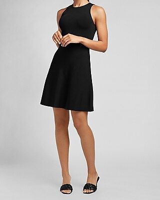 Sleeveless Fit And Flare Sweater Dress | Express