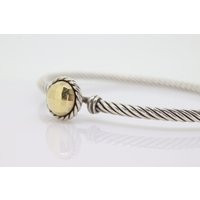 David Yurman Cable Buckle Hook Bangle Bracelet Dy 925 Sterling Silver 585 18K Gold. Chatelaine St(155 | Etsy (US)