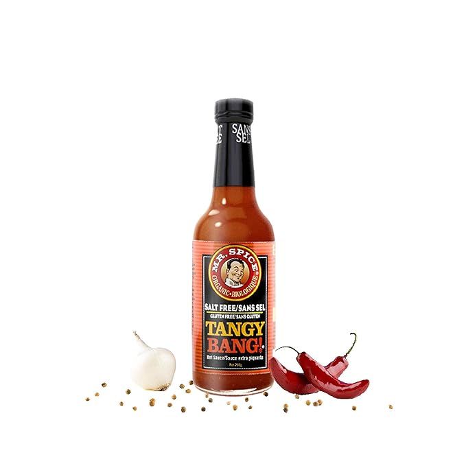 Mr. Spice Organic Tangy Bang - Salt-Free Hot Sauce - Fat-Free Marinade - Gluten-Free - Vegan - Ca... | Amazon (US)