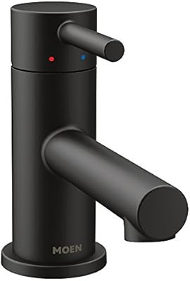 Moen 6191BL Align One-Handle Single Hole Low Profile Modern Bathroom Faucet with Drain Assembly, ... | Amazon (US)