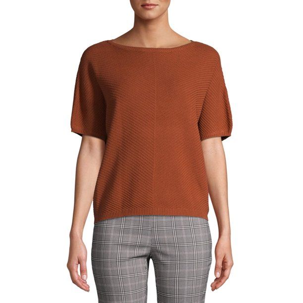 Time and Tru - Time and Tru Women's Short Sleeve Sweater - Walmart.com | Walmart (US)