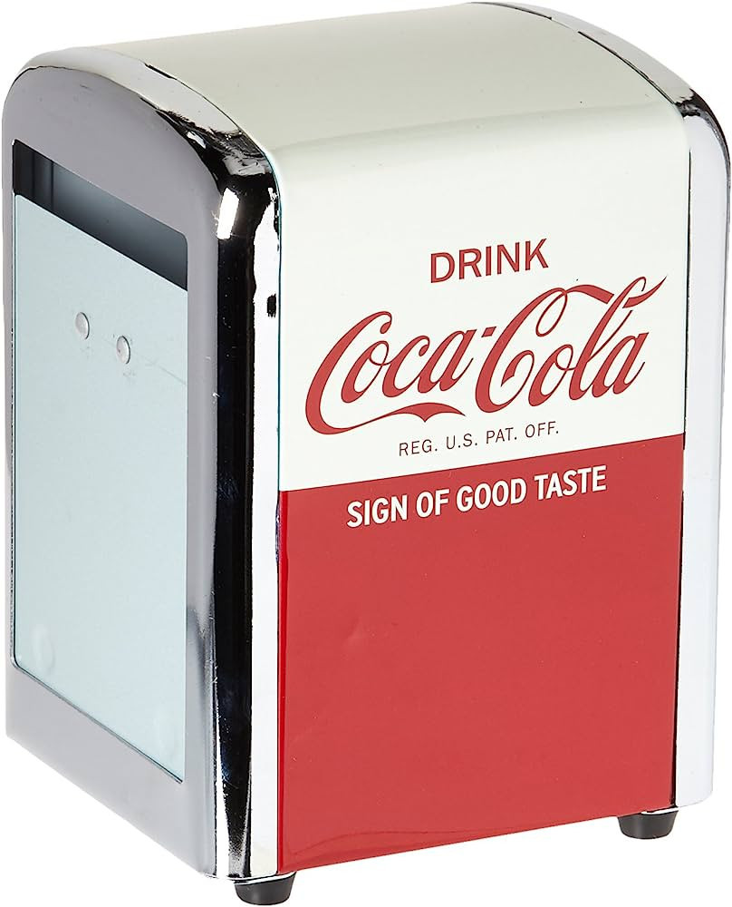 Tablecraft Coca-Cola Napkin Dispenser, Half, Red | Amazon (US)