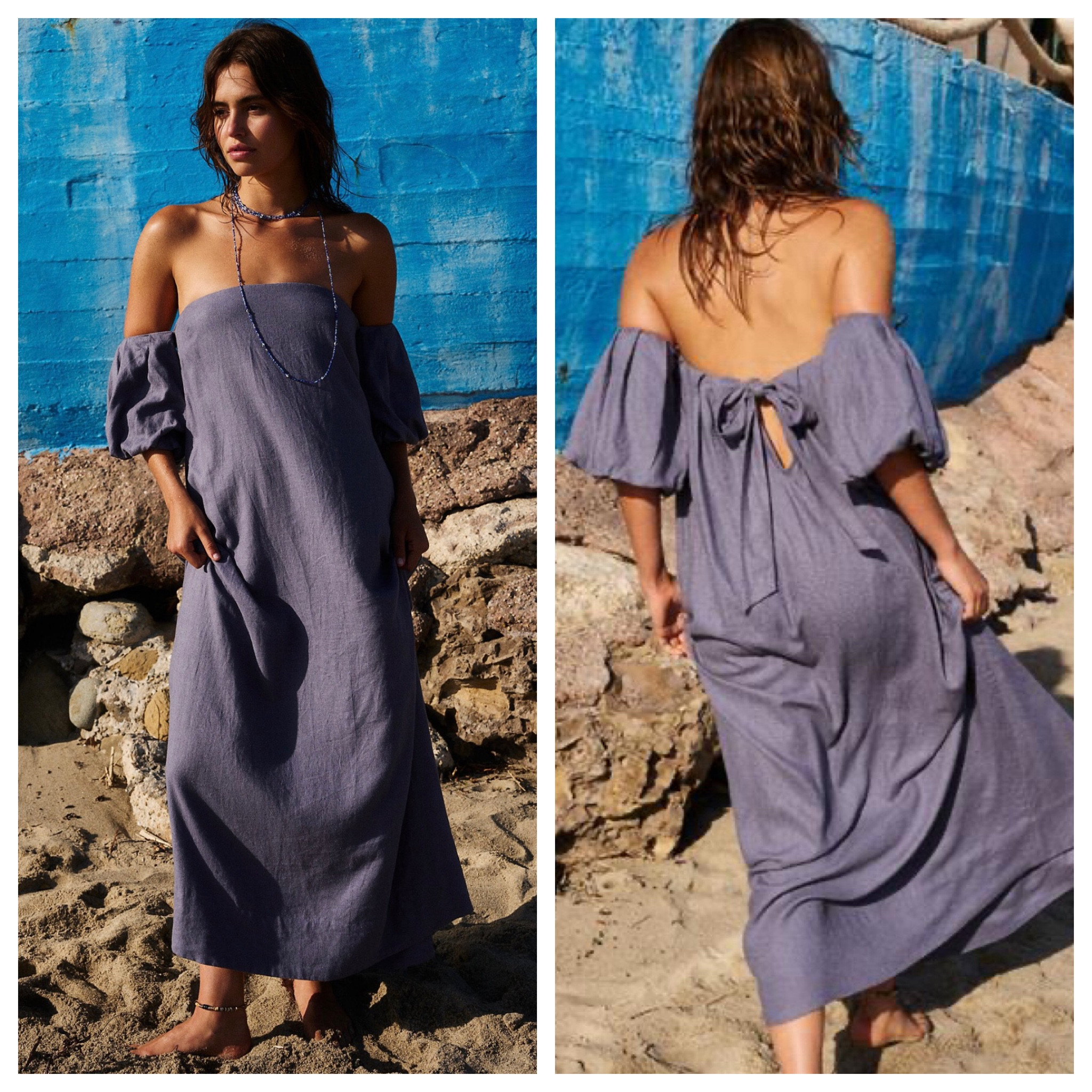 Linen off the shoulder maxi. Bra by and romantic!  Live the neckline, puff sleeves and tie-back. Great with a simple pair of sandals or platforms. 

Summer dress, linen dress, long dress, vacation dress, maxi dress, vacation inspo 

#LTKStyleTip #LTKSeasonal #LTKFindsUnder100