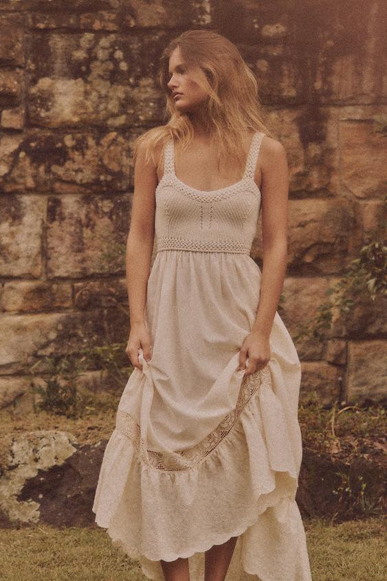 COMBINATION KNIT DRESS | Zara US