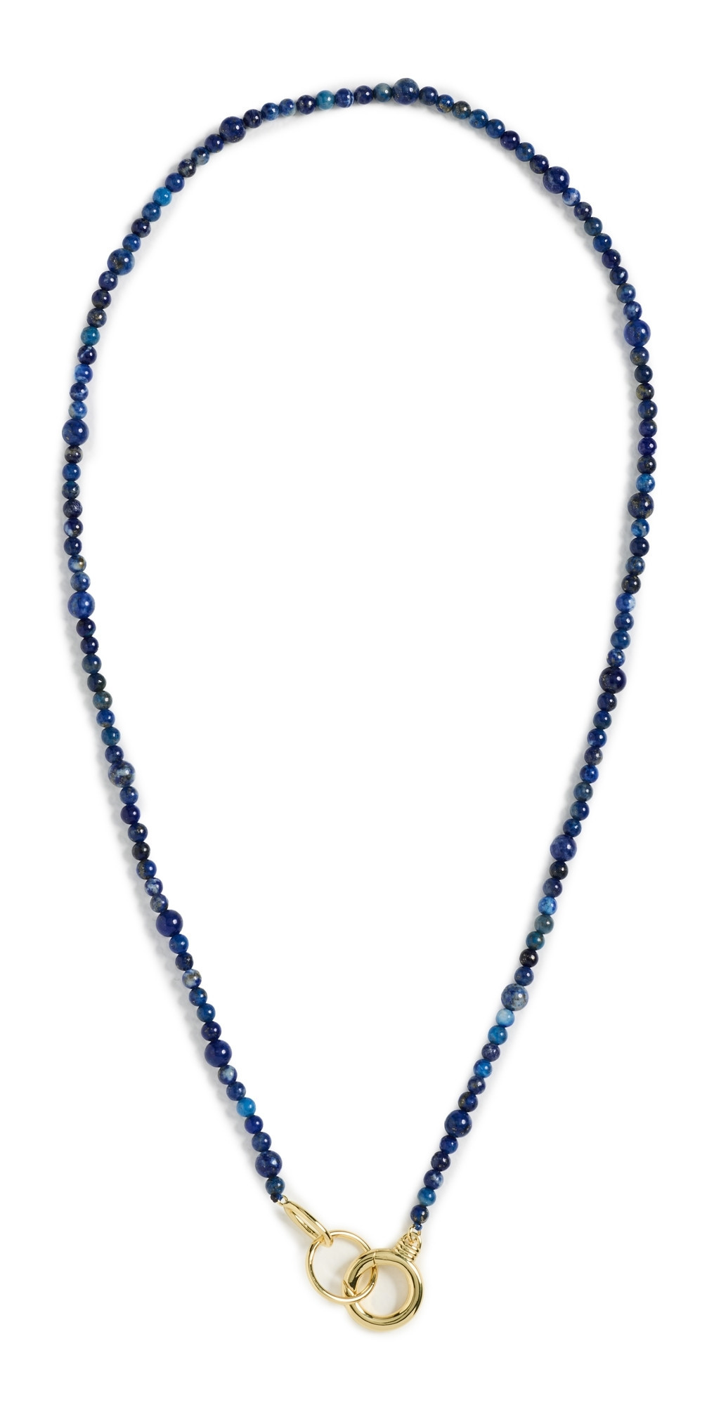 Gorjana Power Gemstone Beaded Necklace Lapis/Gold One Size | Shopbop
