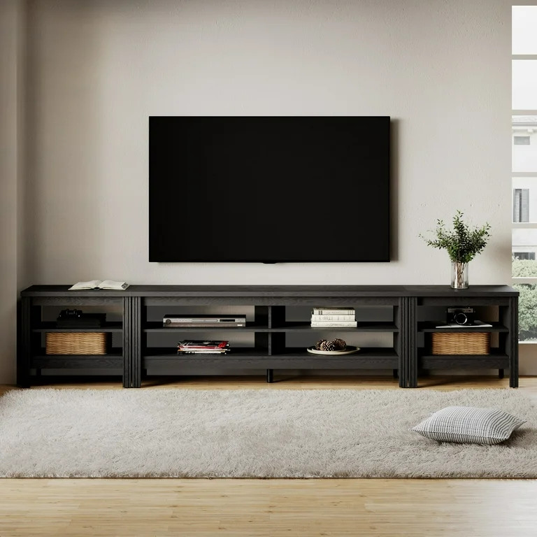 TV Stand for 90 inch TV Entertainment Center Wood TV Console Table for 100/85/80 inch TV with 8 S... | Walmart (US)