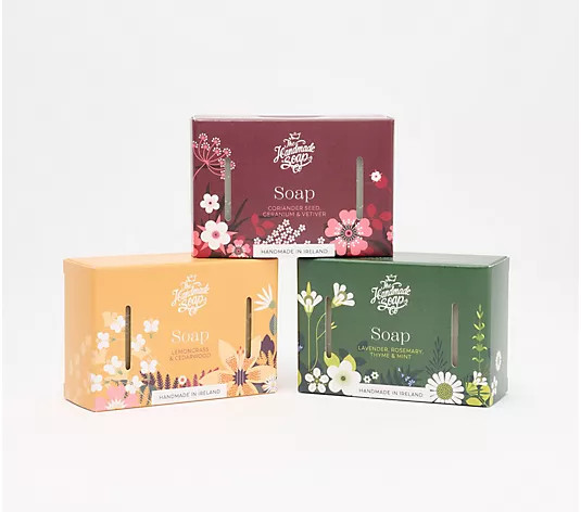 The Handmade Soap Co. Set of 3 Bars of Soap 6.7oz each - QVC.com | QVC