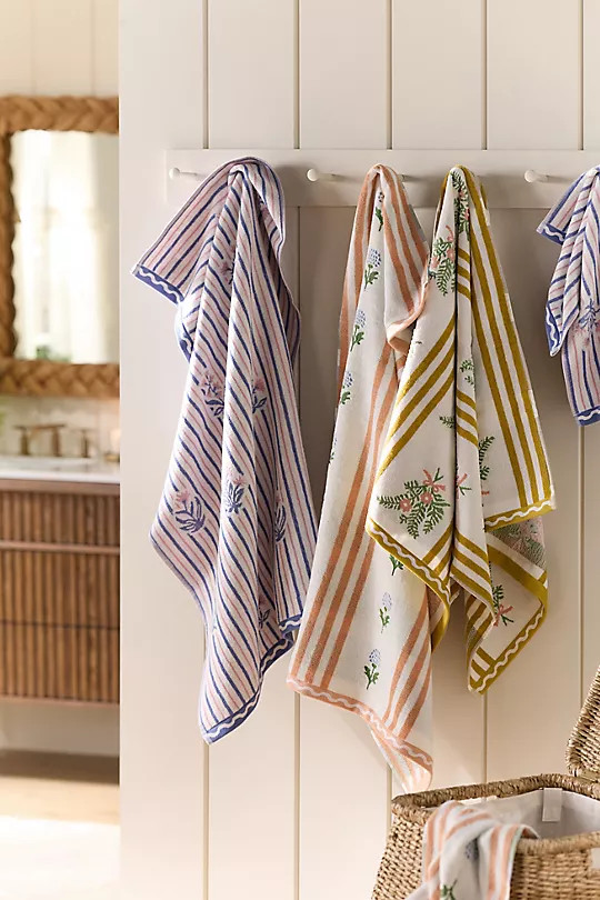 Tess Cotton Woven Floral Towel Collection | Anthropologie (US)