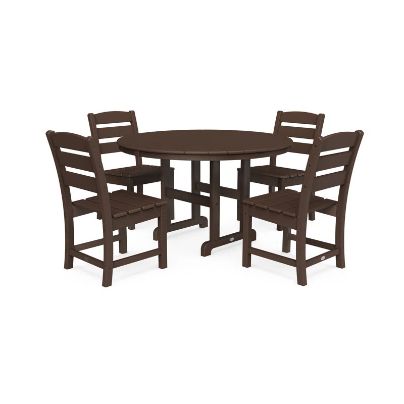Lakeside 5-Piece Round Farmhouse Side Chair Dining Set (Set of 5) | Wayfair North America