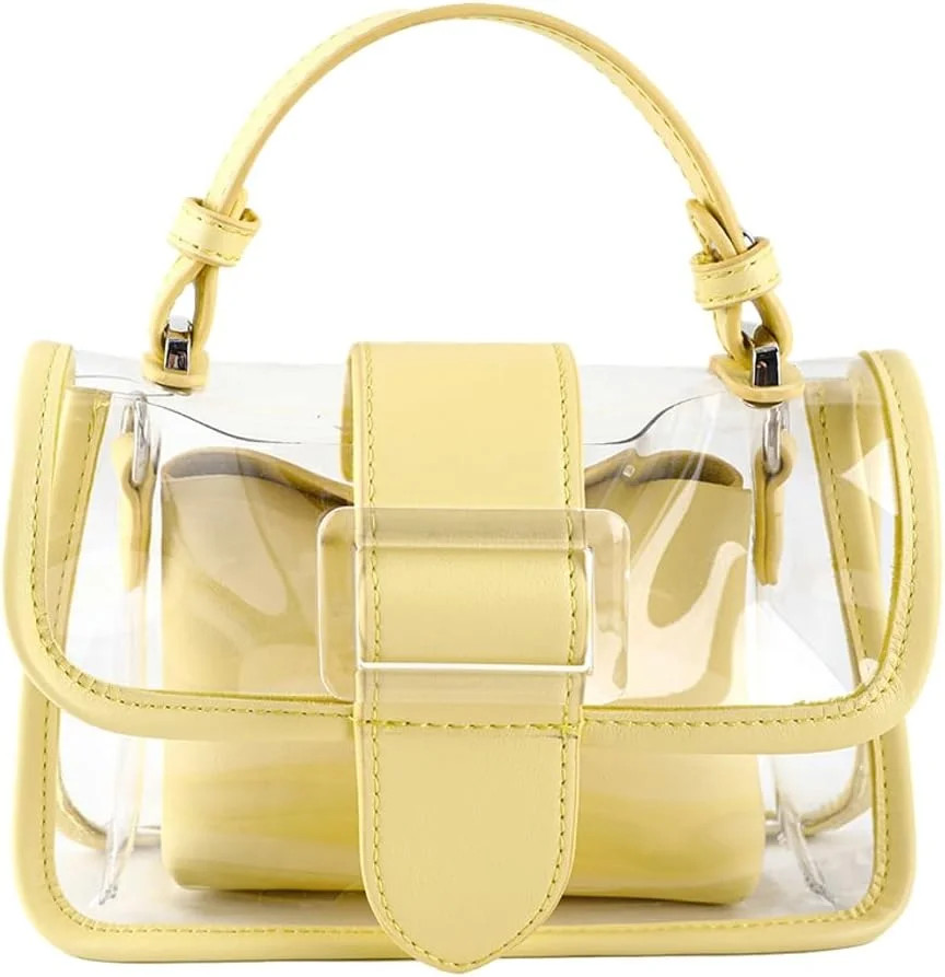 Clear Bag Stadium Events Women 2025 Trendy PVC See Through Purses Chain Shoulder Crossbody Bags S... | Walmart (US)