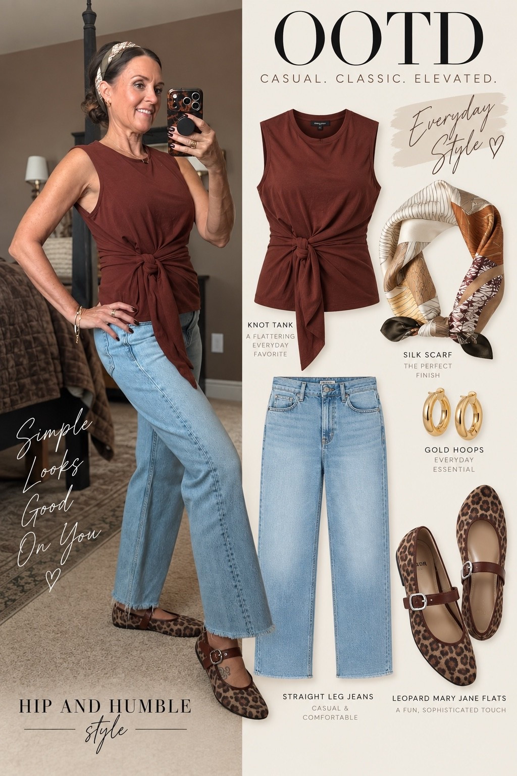 Easy fall transition outfit with the seasons rusty red and animal print accessories- Mary Jane flats, scarf

#LTKootd #LTKgrwm #LTKSeasonal