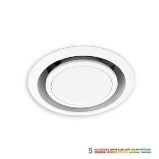 50-80 Adjustable CFM Easy Install Ceiling Bathroom/Bath Exhaust Fan and Recessed Light w/5 Level ... | The Home Depot