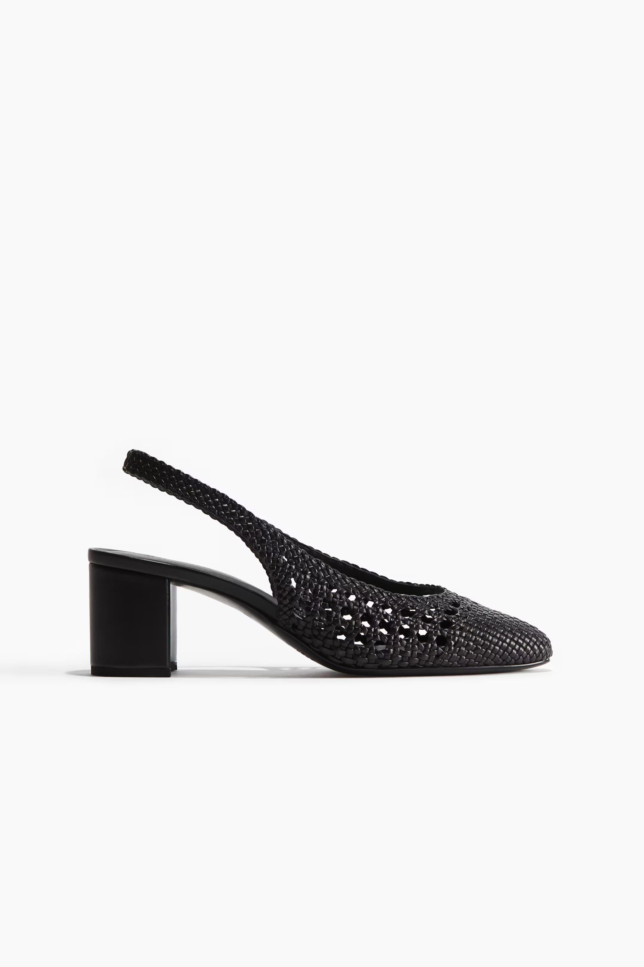 Leather slingback court shoes | H&M (UK, MY, IN, SG, PH, TW, HK)