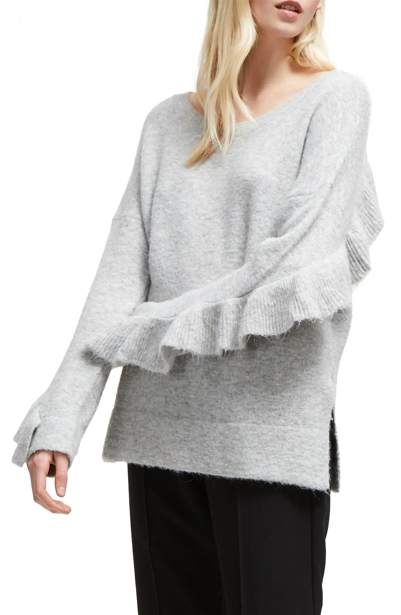 Women's French Connection Emilde Ruffle Detail Sweater | Nordstrom