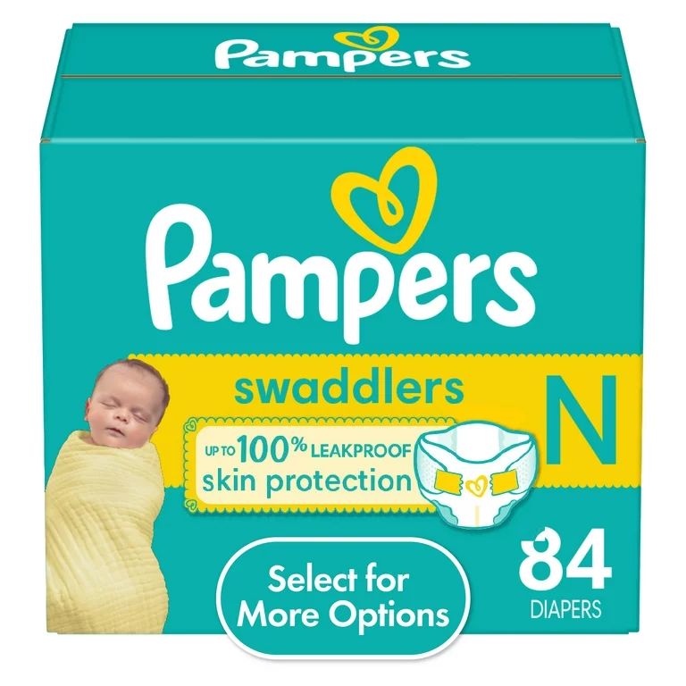 Pampers Swaddlers Diapers, Newborn, 84 Count (Select for More Options) | Walmart (US)