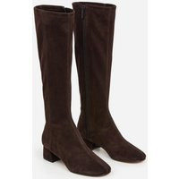 Eden Knee-High Suede Boots - Chocolate Brown 40 | ROWIE The Label (US)