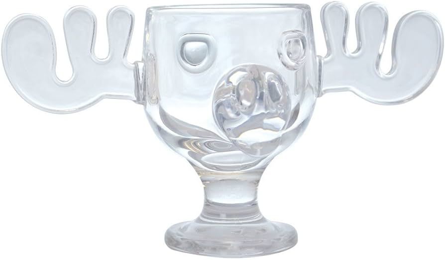 Glass 8oz Christmas Moose Mug Goblet | Amazon (US)