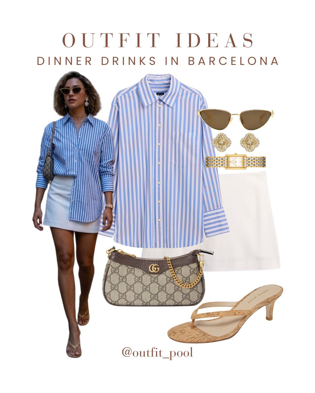 One blue striped shirt, three chic summer outfits 💙✨ Styled this classic blue striped shirt in 3 effortless ways — proving it’s the ultimate staple for vacations, brunches, and everyday summer styling 🙌 1️⃣ With a white skirt for a soft, feminine coastal look 🤍 2️⃣ With white striped trousers for that elevated European summer aesthetic ☀️ 3️⃣ With white linen pants for a breezy, minimal vacation vibe 🌴 Light, timeless, and endlessly versatile — a striped shirt is truly a summer capsule wardrobe essential 💫 To shop these outfits, check the LTK shop link in bio or join my broadcast channel 🛍️💌 (Blue Striped Shirt, Striped Shirt Outfit, Oversized Button Down Shirt, Blue Stripe Shirt Style, Chic Casual Outfit, Coastal Chic Style, Parisian Inspired Outfit, Effortless Style, Capsule Wardrobe Staple, Minimalist Fashion, Smart Casual Look, Blue Shirt with Trousers, Everyday Outfit Inspiration, Vacation Outfit Ideas, Euro Summer Style, Street Style Outfit, Timeless Wardrobe Pieces, Office Casual Outfit, Weekend Outfit Style) 

 #LTKgrwm #LTKootd #LTKTravel