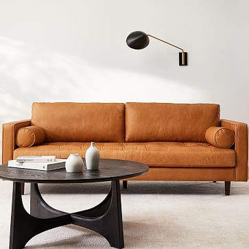 Dennes Leather Sofa (72"&ndash;88") | West Elm (US)