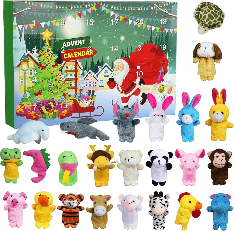 Christmas Advent Calendar 2024 for Kids 24 Days Christmas Countdown Calendar with 24 Pcs Animal F... | Amazon (US)