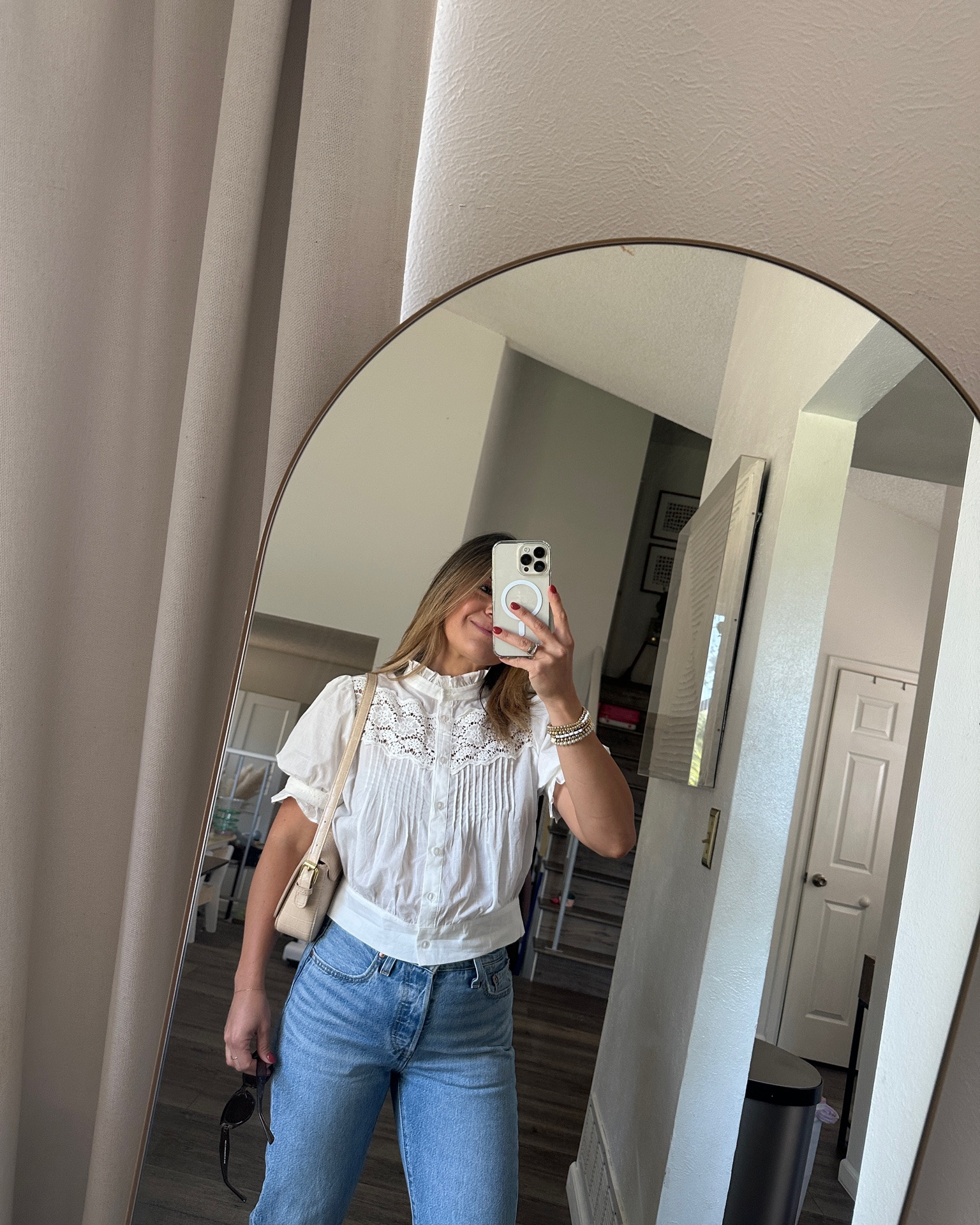 Top size XS
Jeans size 25

#LTKootd #LTKSeasonal