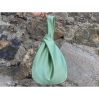 Mint Green Japanese Knot Bag Purse Satin Wedding, Special Occasion, Simple Elegant Bag, Evening Dress, Pistachio | Etsy (US)