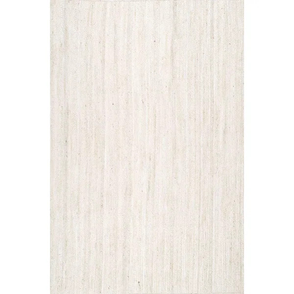 Malaysia Handmade Braided Jute/Sisal Off White/ Cream Beige Area Rug | Wayfair North America