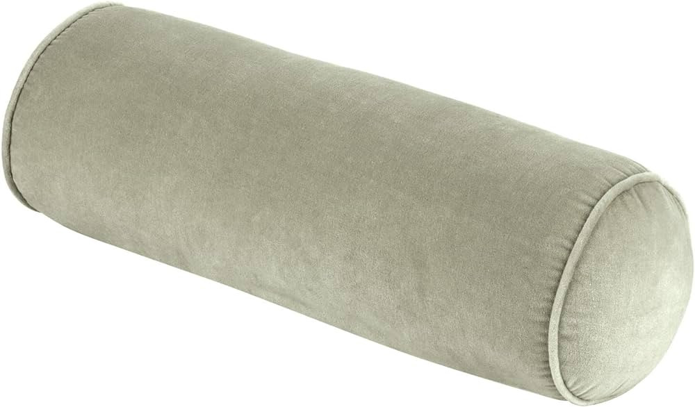 Nate Home by Nate Berkus Decorative Cotton Velvet Bolster Pillow | Soft Luxurious Modern Decor, C... | Amazon (US)