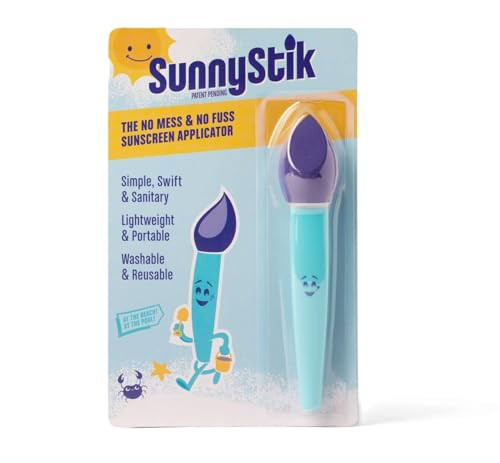 SunnyStik: Kid Friendly No-Mess No-Fuss Sunscreen Applicator, Tulip Shaped Connector for Precise Application | Effortless Coverage on Tiny Faces, Nose, Ears, Chins & Hands | Reusable & Vibrant Design | Amazon (US)
