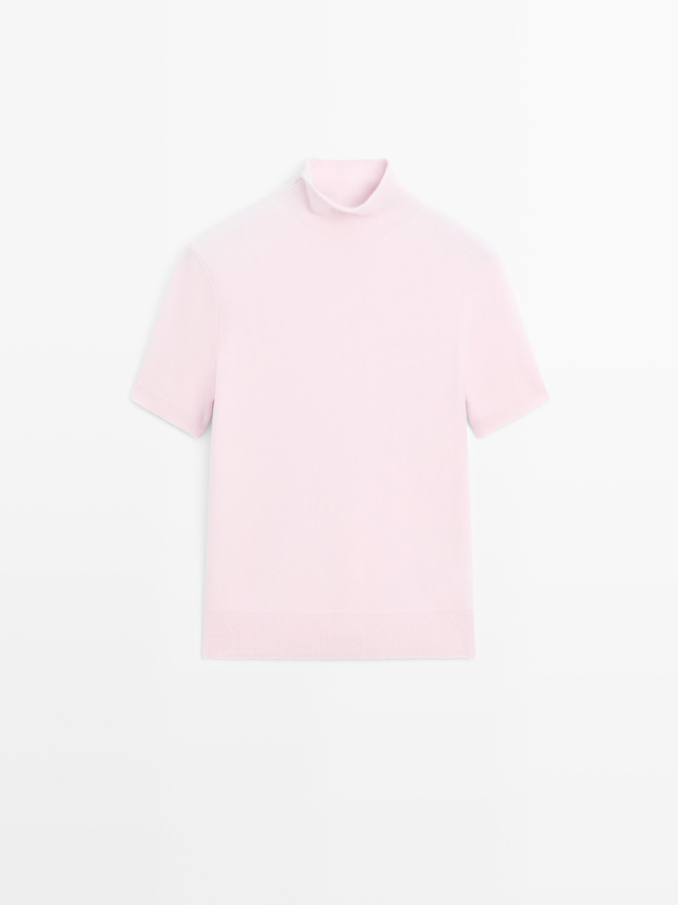 Knit wool blend sweater with short sleeves | Massimo Dutti UK