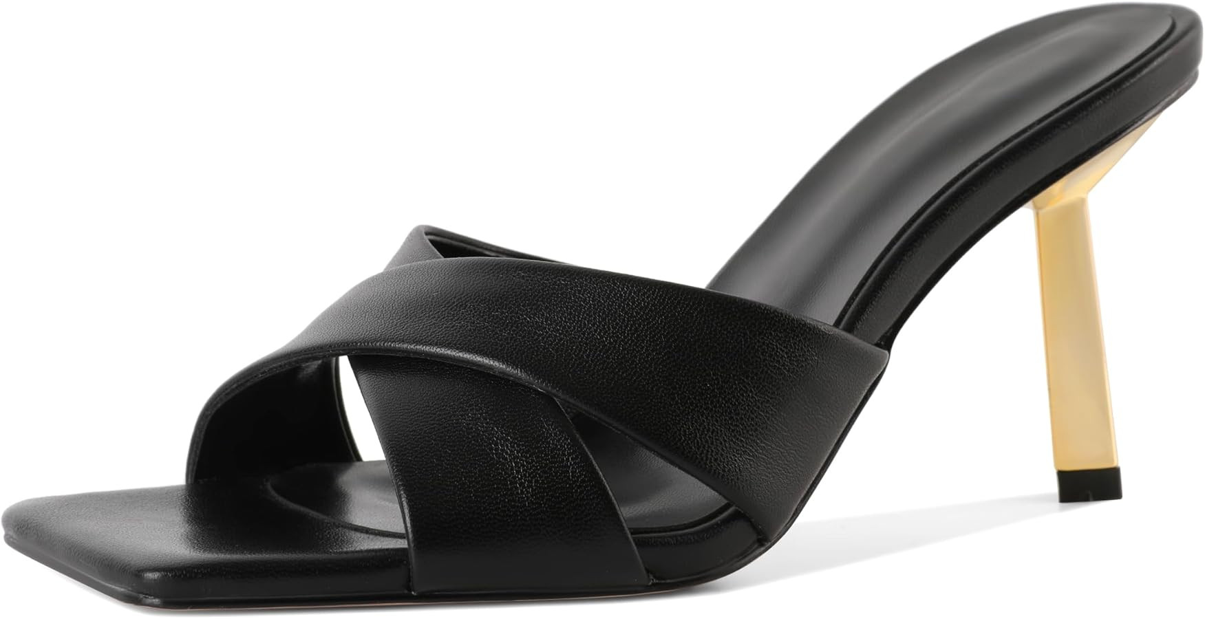 Mettesally Women Slippers Heeled Sandals Square Open Toe Stiletto Heels Fashion Mule Slide Sandal... | Amazon (US)