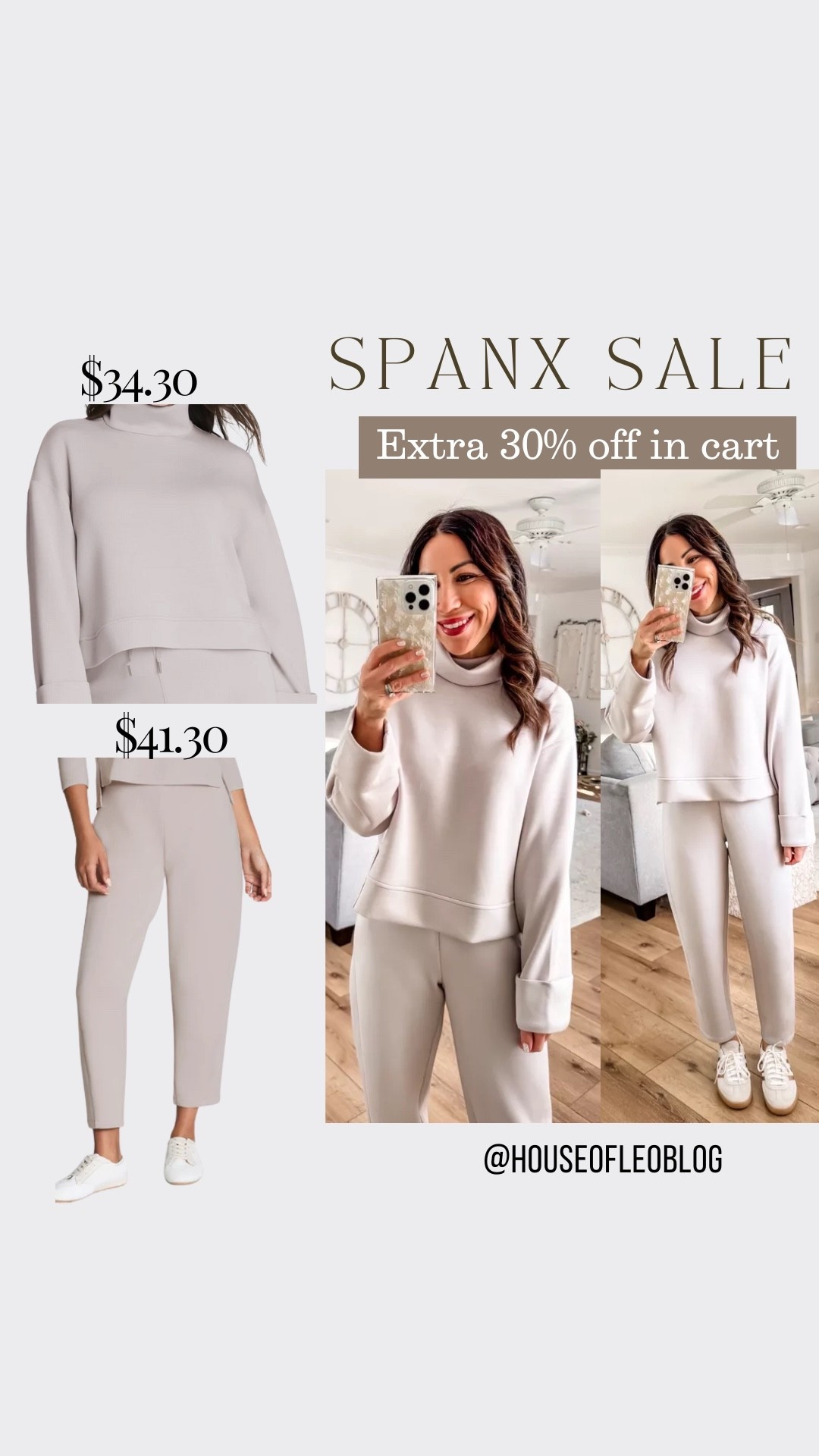 Small top, small petite barrel pants. Spanx sale.

#LTKOver40 #LTKFindsUnder50 #LTKSaleAlert
