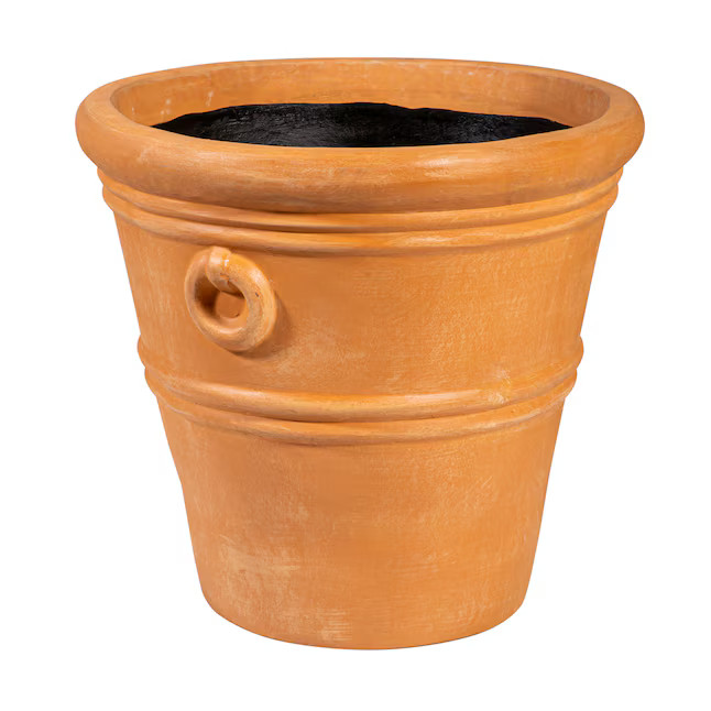 Style Selections Urn 30.0-in W Small Orange Clay Indoor/Outdoor Planter with Drainage Holes | Lowe's