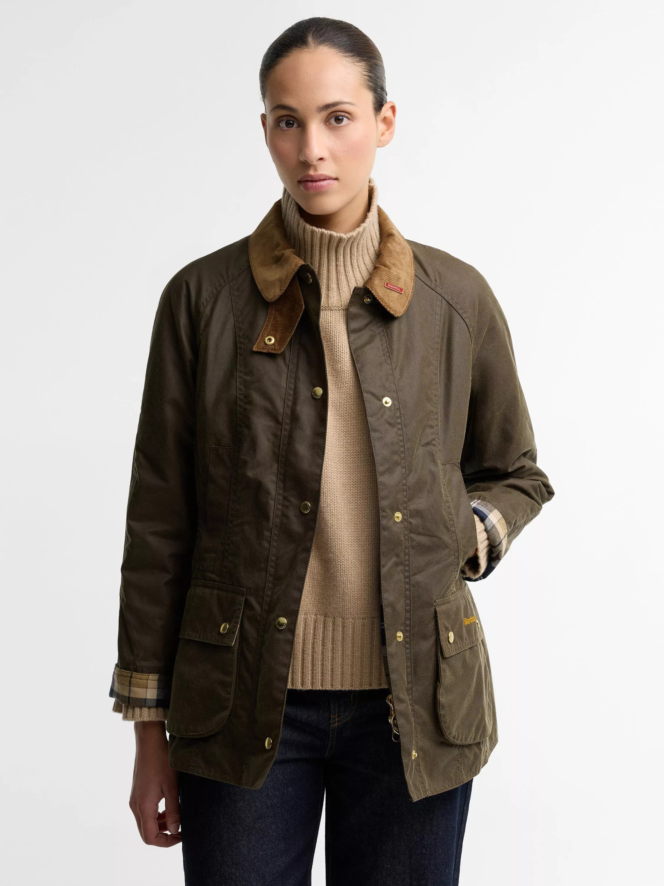 Icons Beadnell Wax Jacket, Beech/Birchwood | John Lewis (UK)