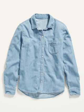Classic Jean Shirt for Women$20.00$29.994 ReviewsColor: Light WashVariantsRegularTallPetiteSize:X... | Old Navy (US)