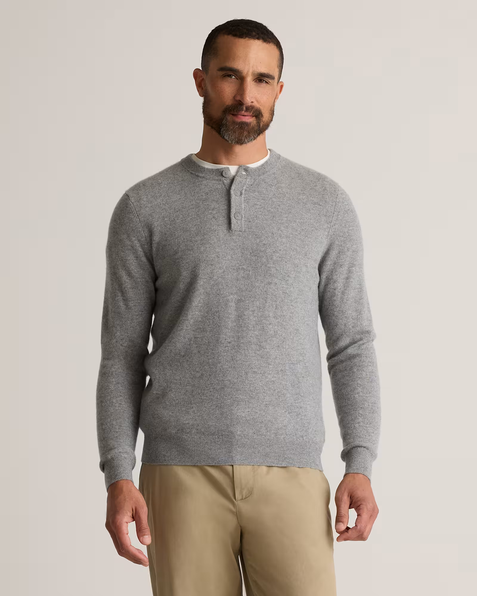 Mongolian Cashmere Henley Sweater | Quince