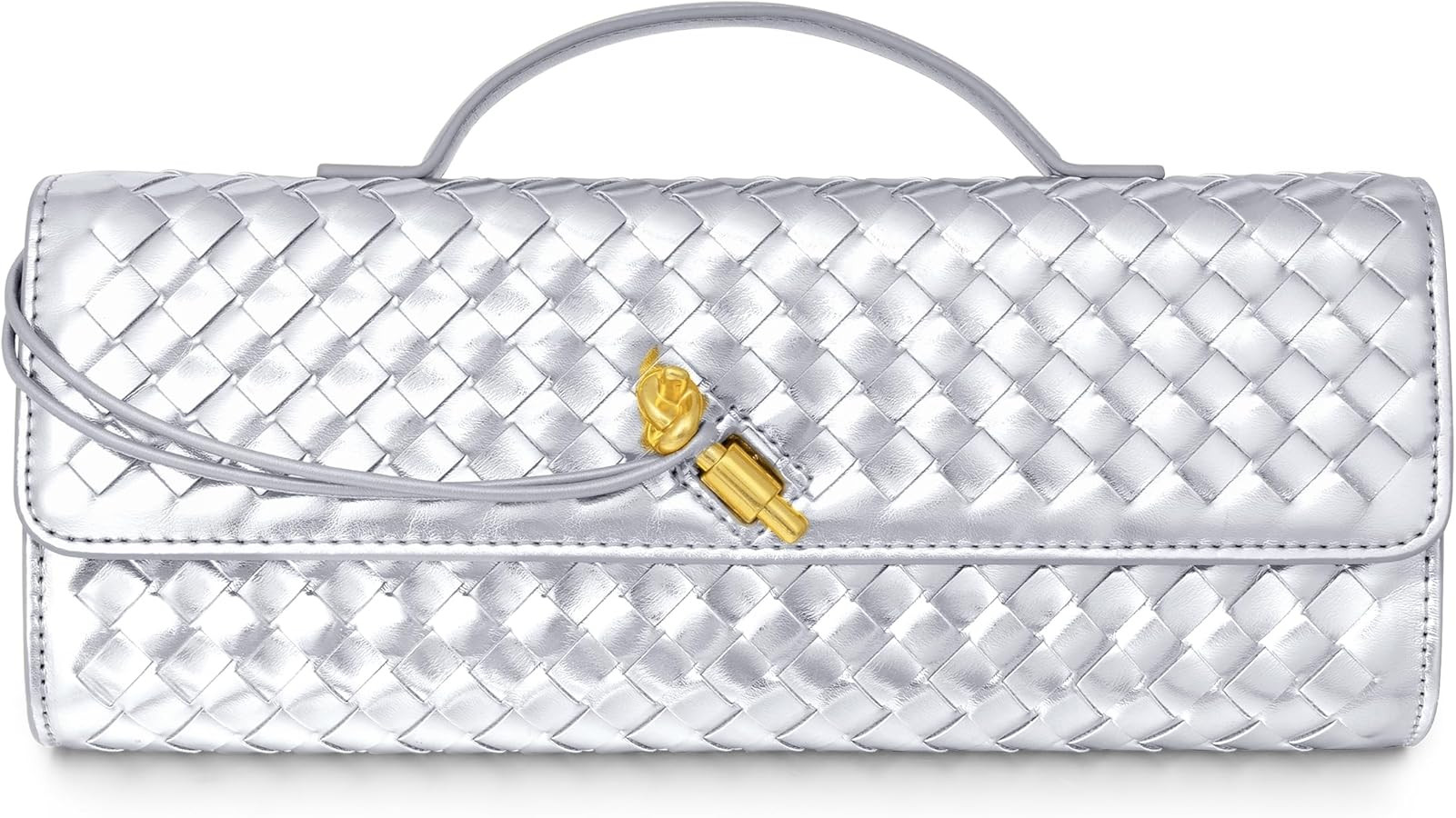 Joryin Woven Purse for Women Evening Clutch Woven Leather Handbags Crossbody Bag Purse Formal Eve... | Amazon (US)