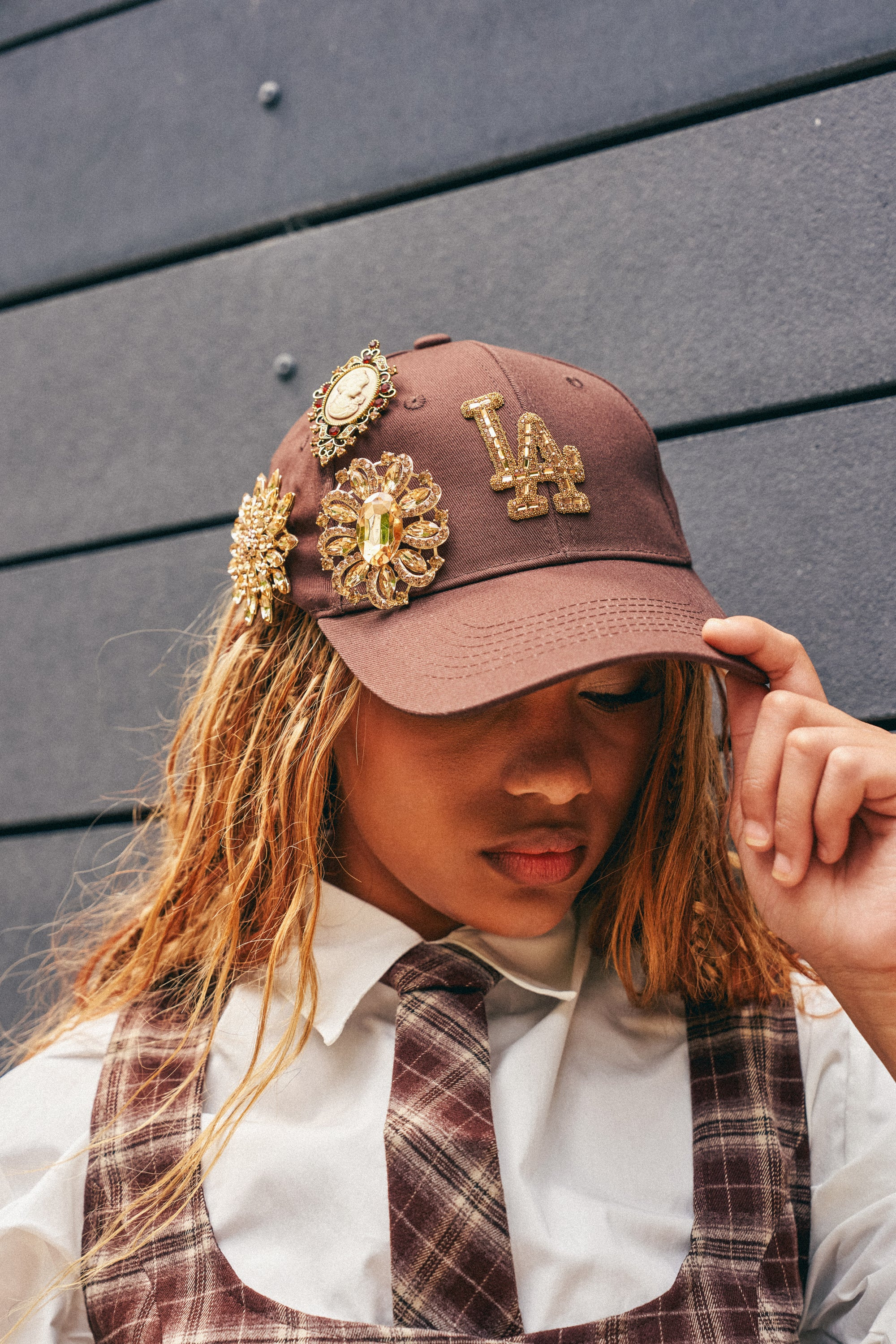 Brown Cotton Dad Cap Baseball Hat | AKIRA | AKIRA
