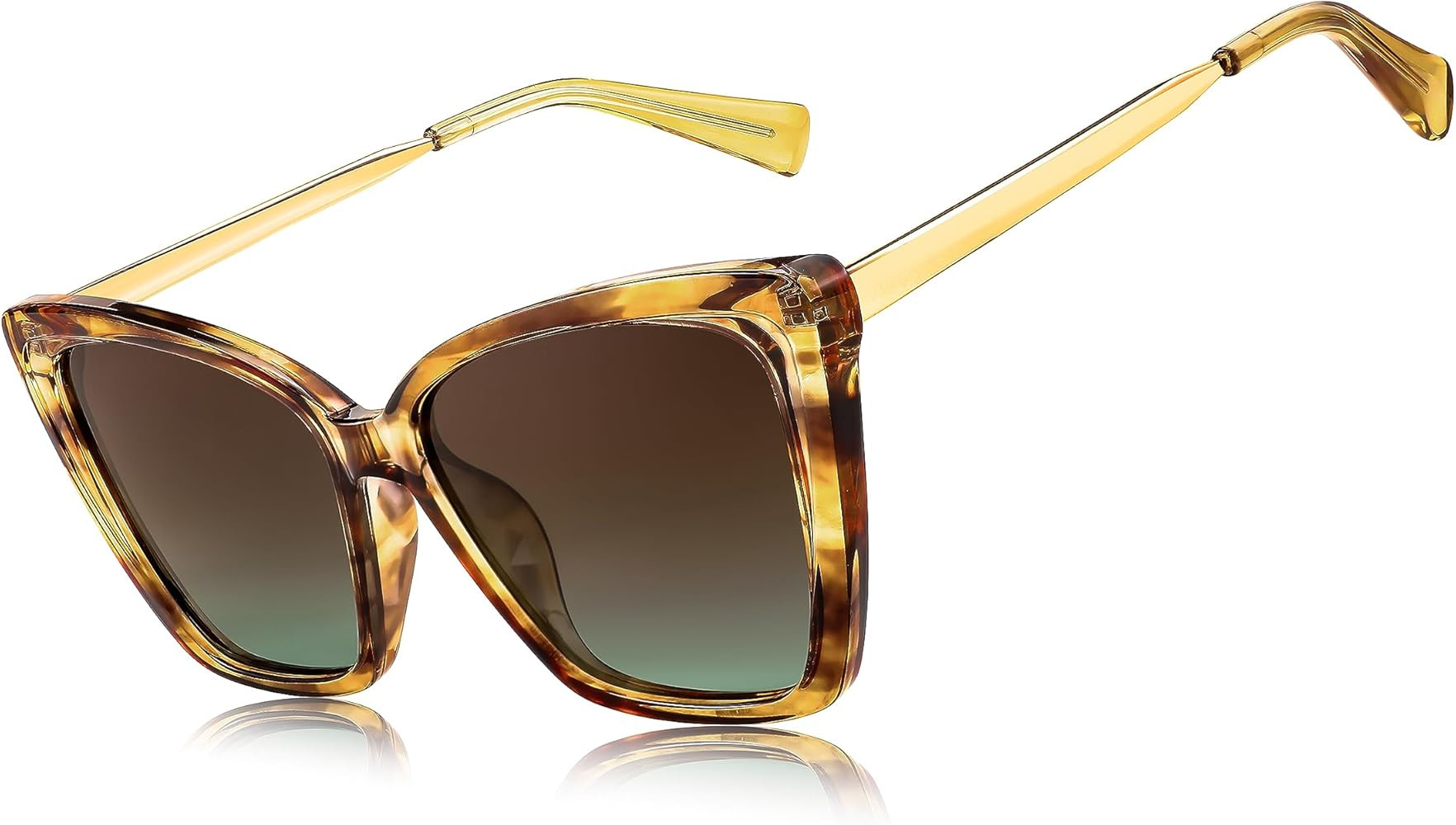 FEISEDY Trendy Polarized Women Sunglasses, Retro Womens Square Cat Eye Sun Glasses B4134 | Amazon (US)