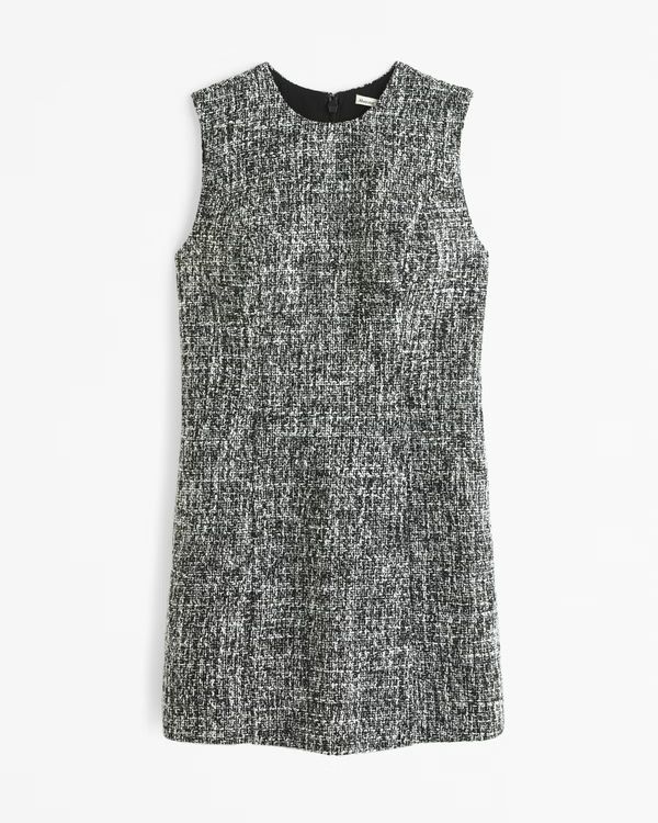 Tweed High-Neck Mini Dress | Abercrombie & Fitch (US)