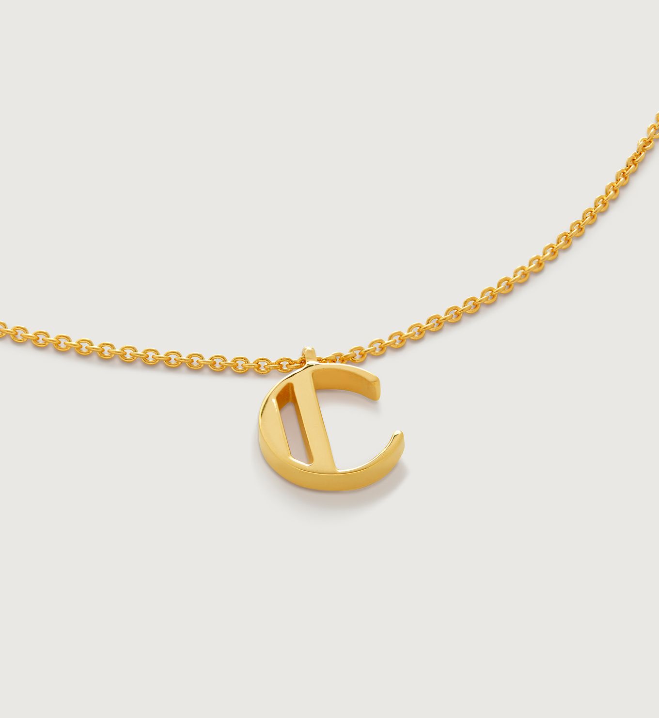 Initial C Necklace Adjustable 41-46cm/16-18' | Monica Vinader (Global)