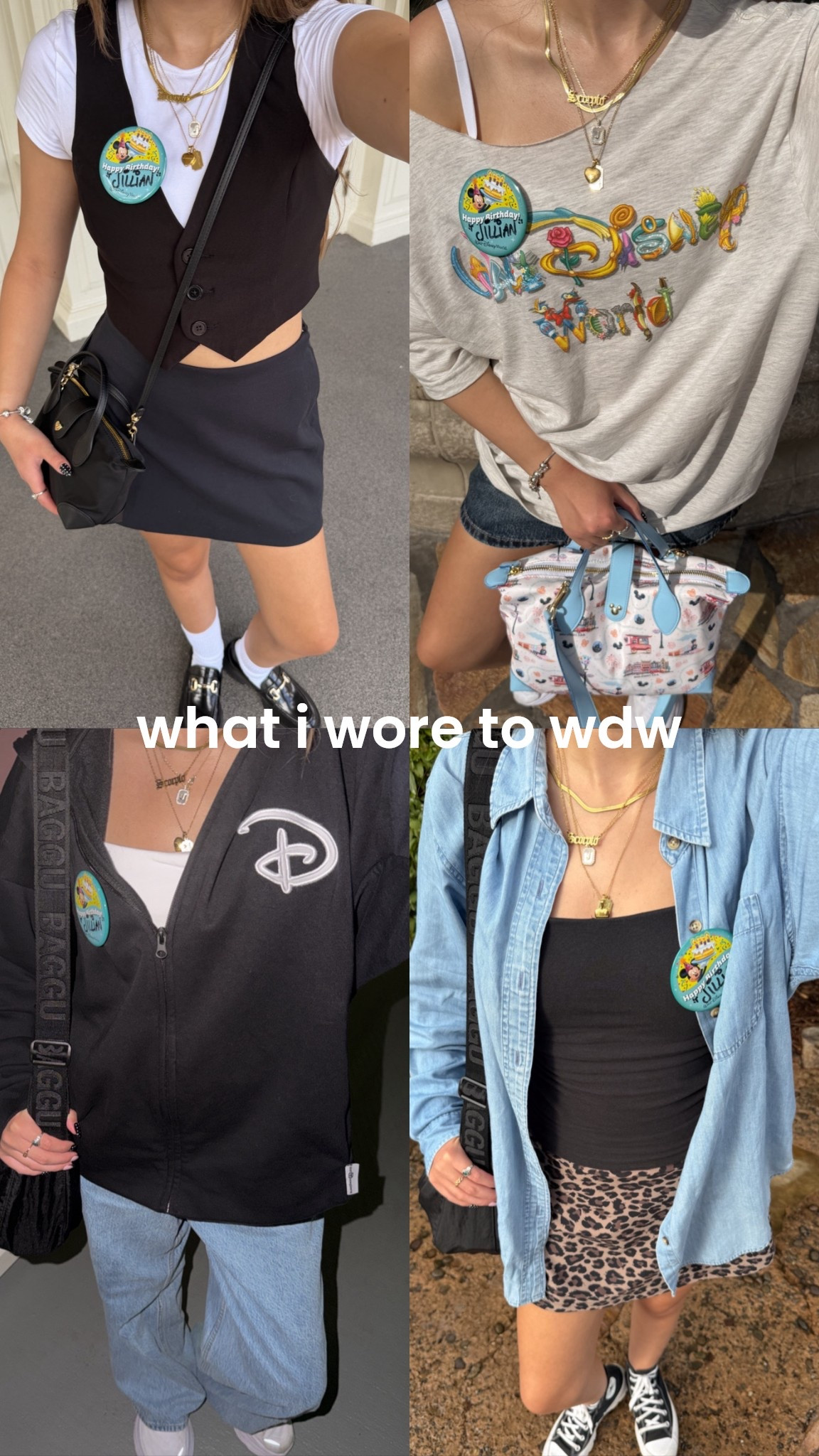 What I wore to WDW ✨

Top left: Magic Kingdom birthday outfit 
Bottom left: Epcot
Top right: Magic Kingdom
Bottom right: Animal Kingdom

Ig: @jkyinthesky

#disney #disneyworld #wdw #waltdisneyworld #disneystyle #disneyoutfit #disneyoutfits #disneyootd #disneytrip #disneyoutfitinspo #magickingdom #animalkingdom #epcot #disneybirthday #disneygirl 

#LTKootd #LTKStyleTip #LTKTravel
