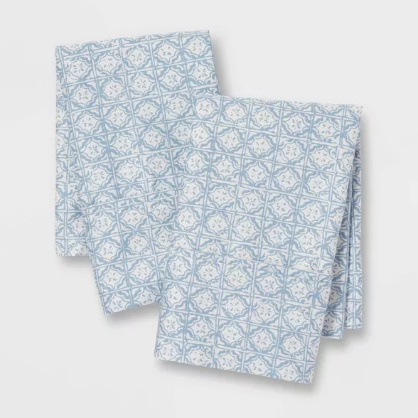 400 Thread Count Performance Printed Pillowcase Set - Threshold™ | Target