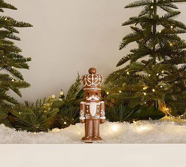 Handcrafted Ceramic Gingerbread Nutcracker | Pottery Barn (US)
