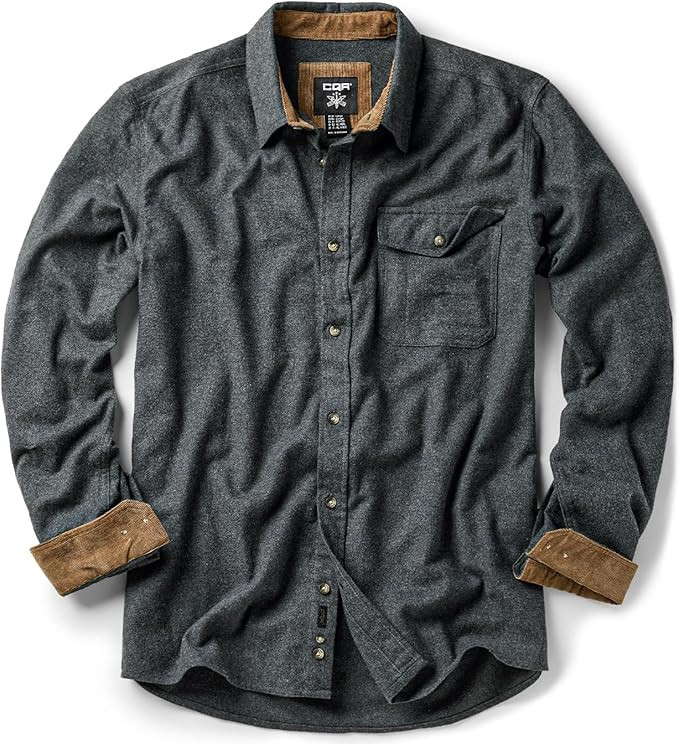 CQR Men's 100% All Cotton Button Down Flannel Shirts, Long Sleeve Brushed Warm Soft Casual Outdoo... | Amazon (US)