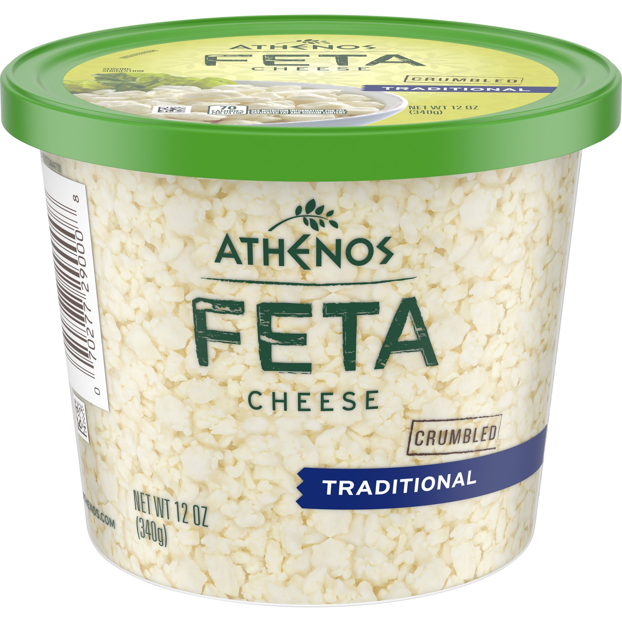 Athenos Traditional Crumbled Feta Cheese 12 oz - Walmart.com | Walmart (US)