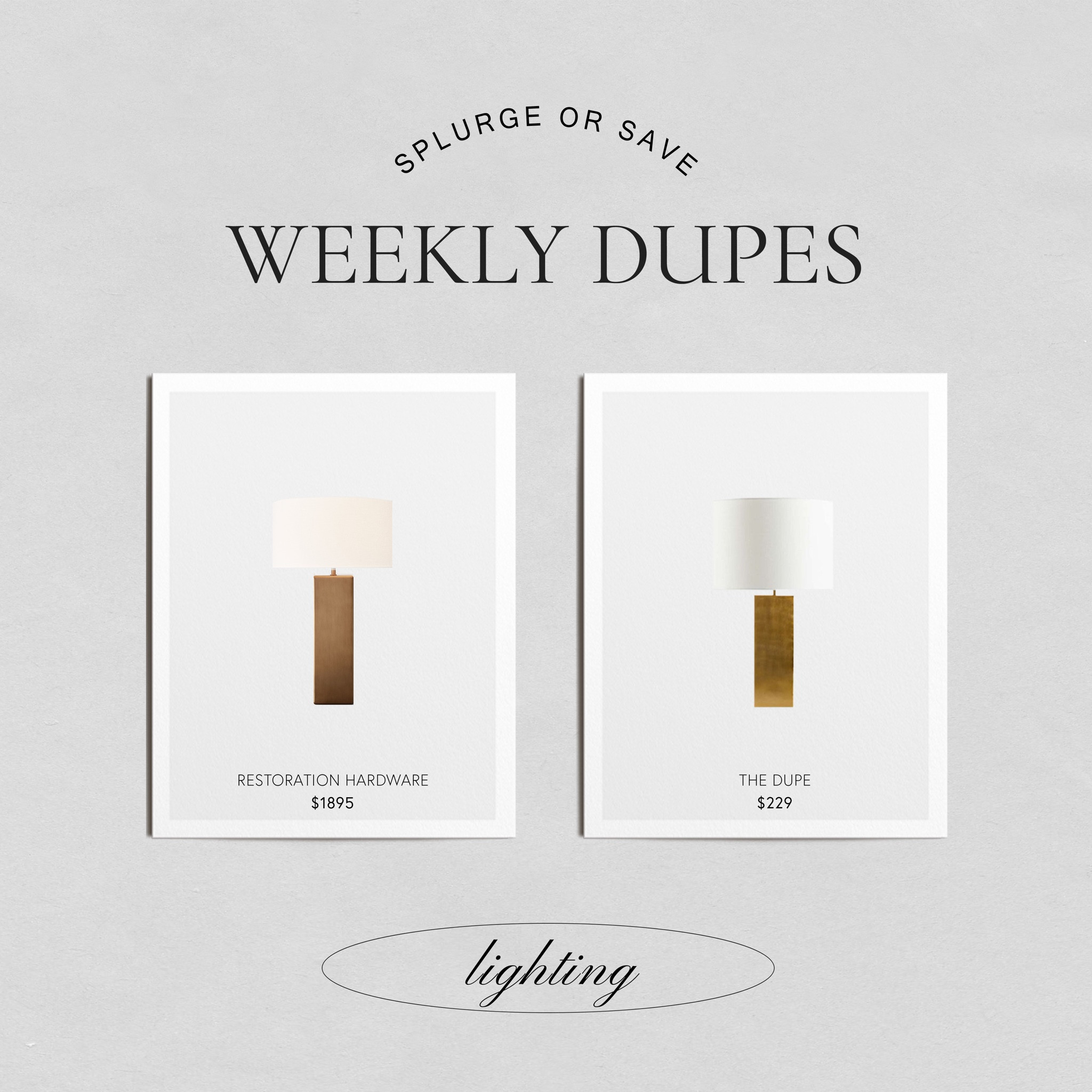 Brushed brass rectangular table lamp with white cylinder drum shade. #RestorationHardware #Dupe 

#LTKhome