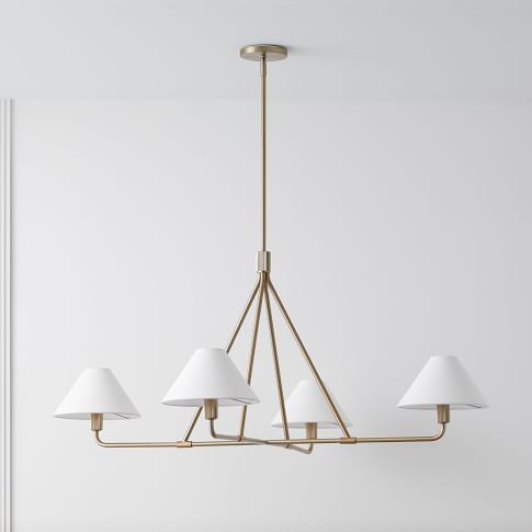 Beatrix Chandelier (46") - Linen Shades | West Elm (US)