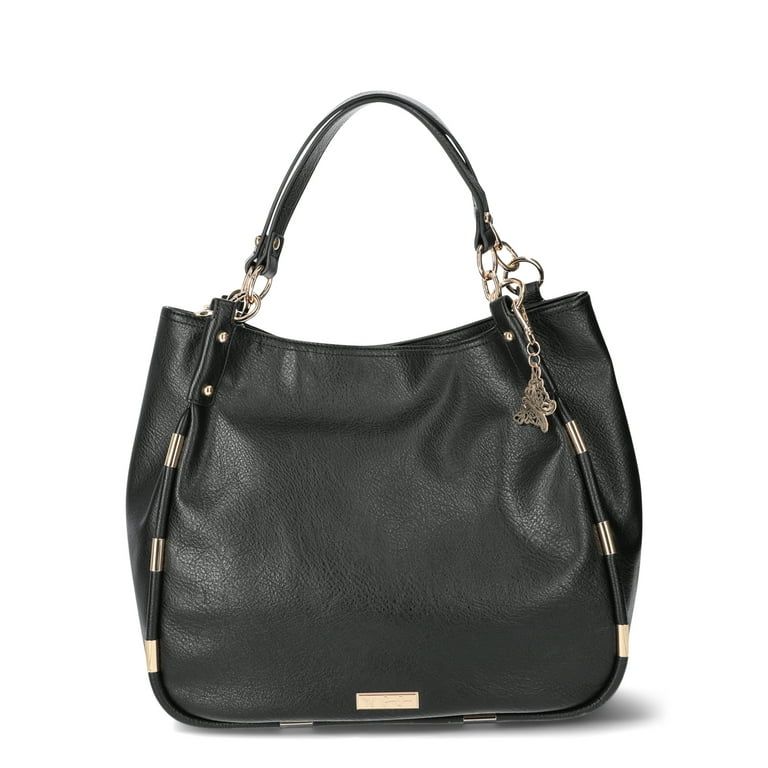 Jessica Simpson Women's Sadie Faux Leather 4 Poster Handbag, Meteorite | Walmart (US)