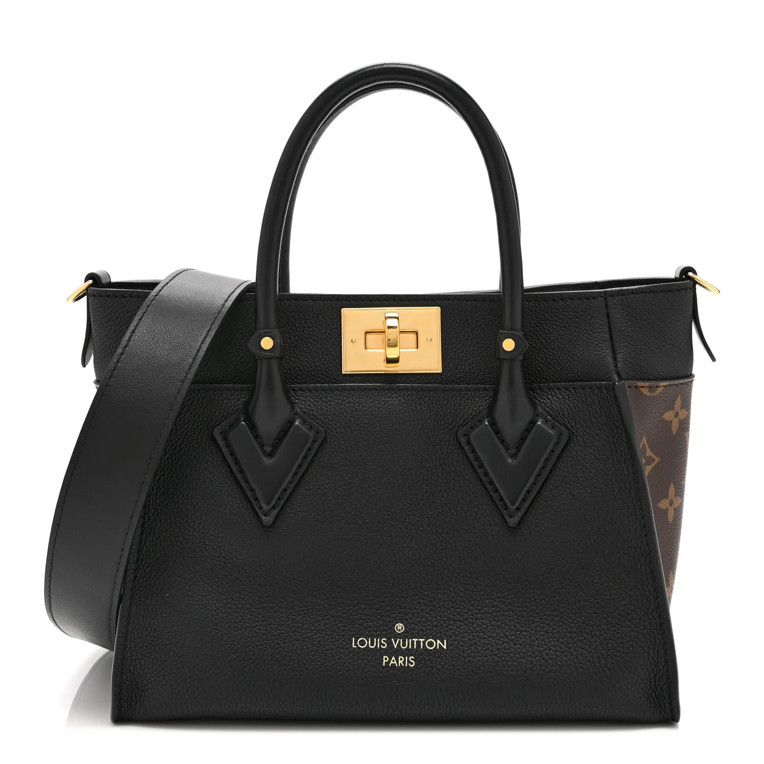 Louis Vuitton Calfskin Monogram On My Side PM Black 1927931 | FASHIONPHILE (US)